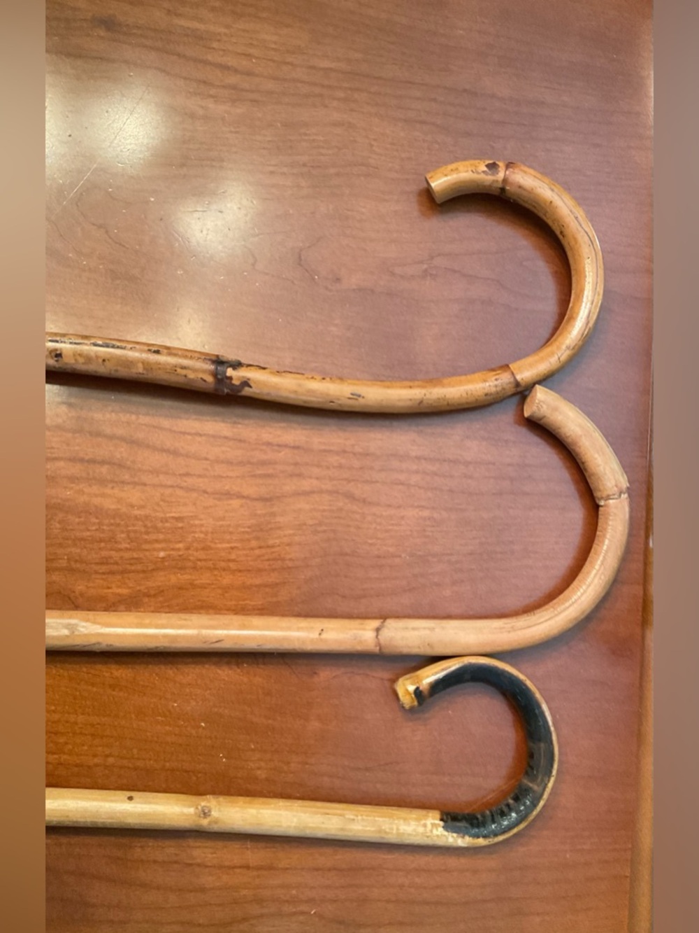 Set of 3 Bamboo Walking Stick Canes
